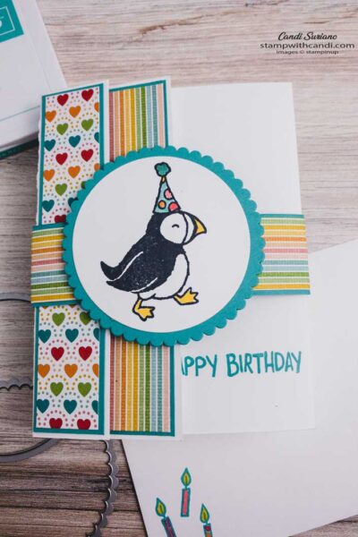 "Party Puffins Fun Fold, Candi Suriano, Stampin' Up!"