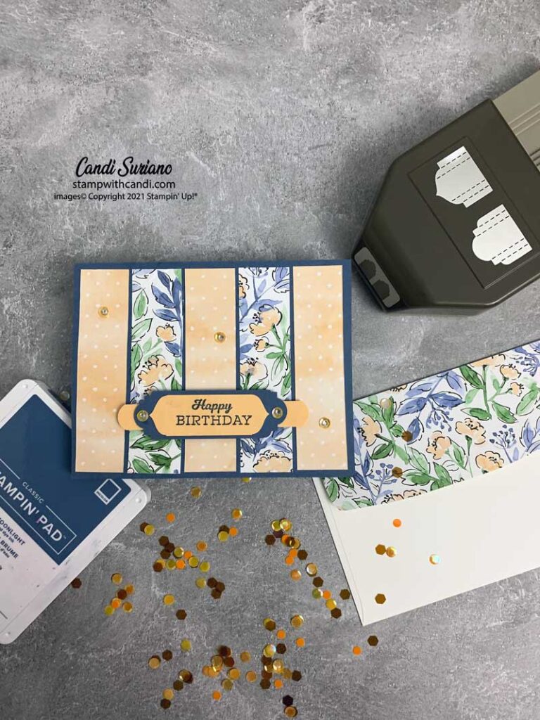 "Punch Technique, Blue Flat, Candi Suriano, Stampin' Up!"