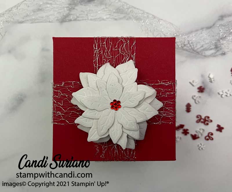 "Poinsettia Dies Flat, Packaging, Candi Suriano, Stampin' Up!"