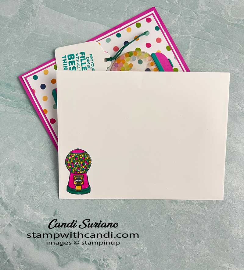 "Gumball Machine Envelope, Candi Suriano, Stampin' Up!"