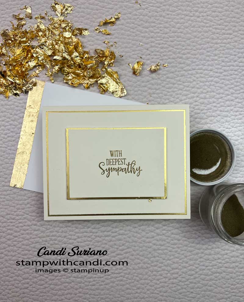 "Gold Sympathy Flat, Candi Suriano, Stampin' Up!"