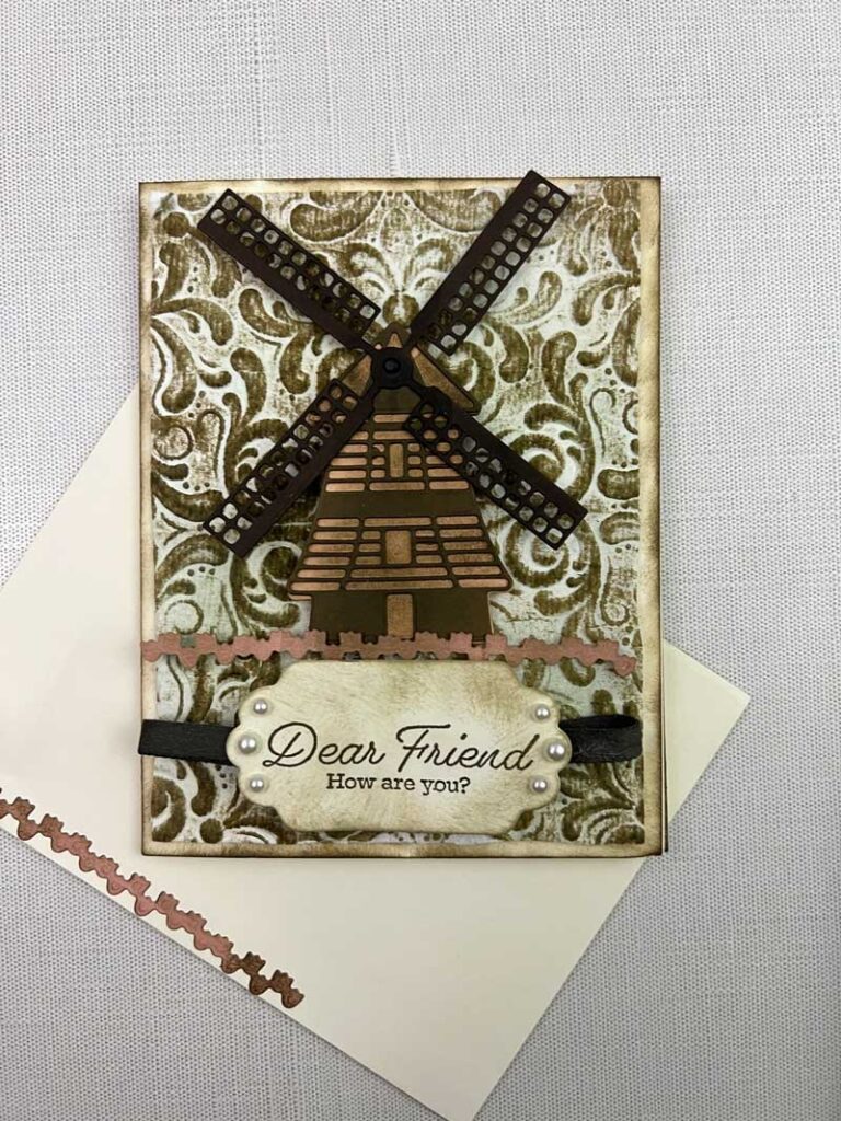 "Vintage Windmill, Windmill Dies Envelope, Candi Suriano, Stampin' Up!"