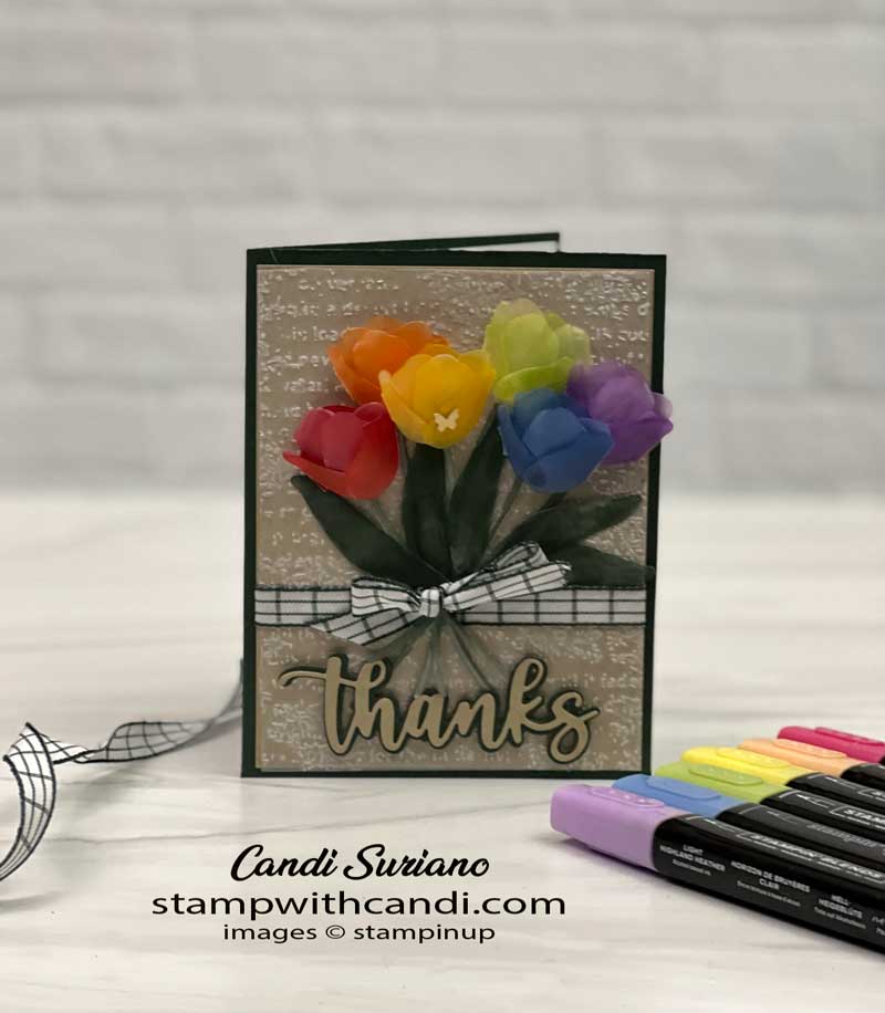 "Rainbow Tulips, Candi Suriano, Stampin' Up!"