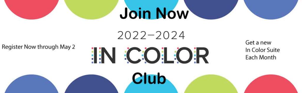 "2022-2024 In Color Club Banner, Candi Suriano, Stampin' UP!"