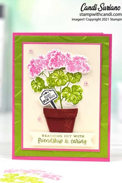 "Potted Geraniums, Candi Suriano, Stampin' Up!"