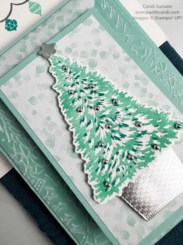 "Trimming the Tree Detail, Candi Suriano, Stampin' Up!"