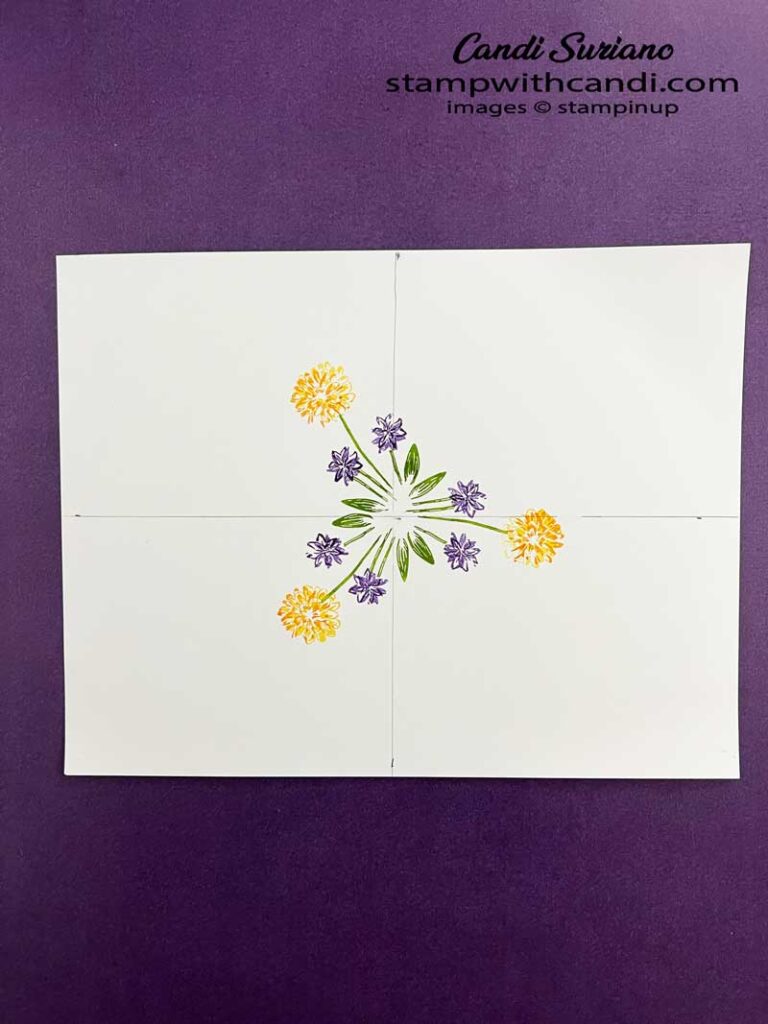 "Brushed Bouquet One Sheet Wonder Step 2, Candi Suriano, Stampin' Up!"