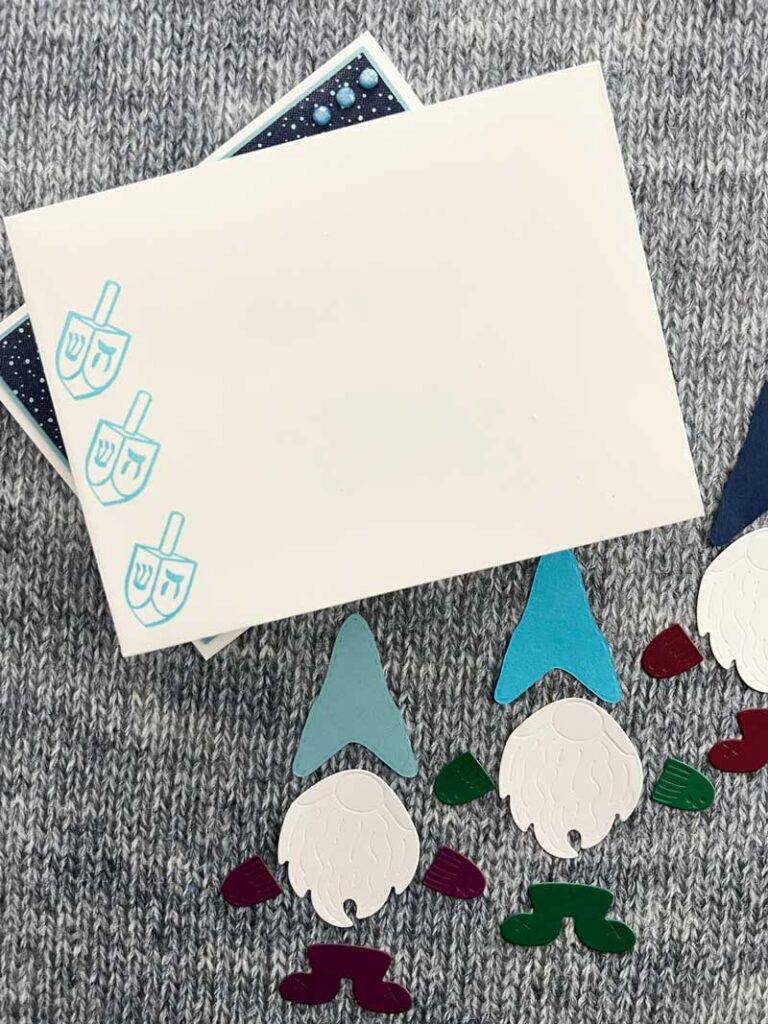 "Hanukkah Gnomes Envelope, Candi Suriano, Stampin' Up!"