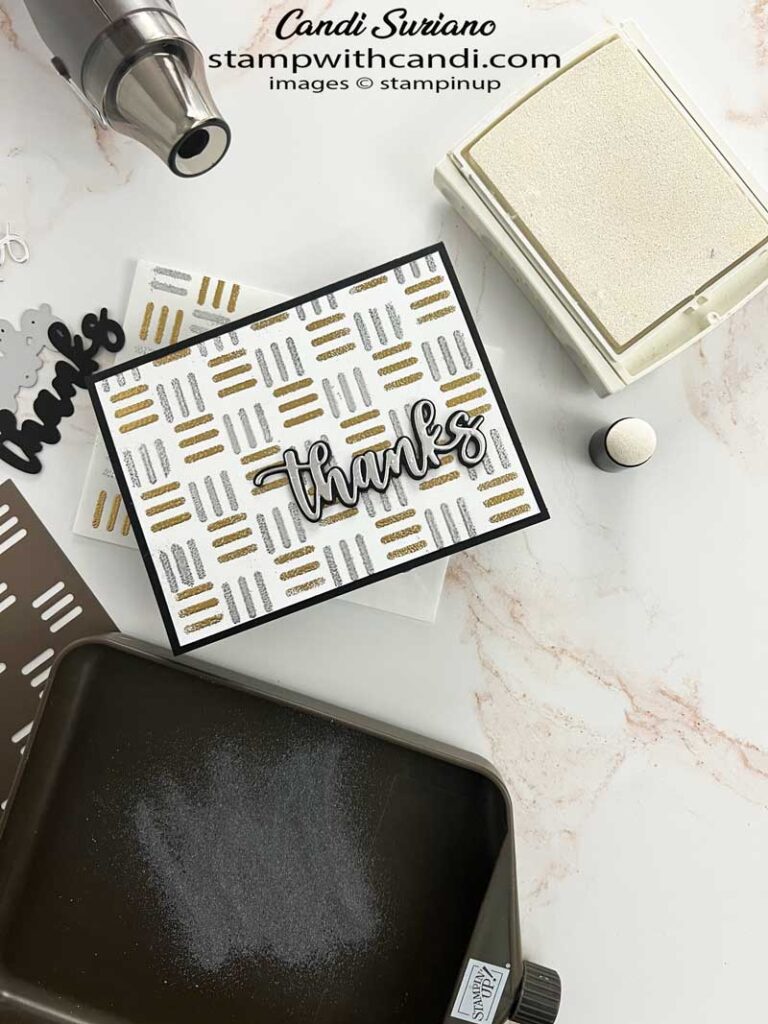 "Heat Embossing With Mask Flat , Candi Suriano, Stampin' Up!"