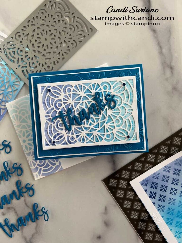 "Using Dies as Stencils Flat, Candi Suriano, Stampin' Up!"